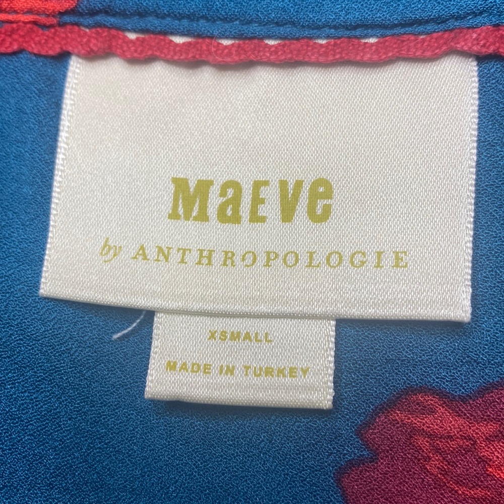 Maeve Anthropologie Kalas Henley Blouse XS - Picture 9 of 11